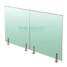Frameless Balustrade Glass Railing 10-12mm PEMCO Australia Glass Pool Spigot And Pool Glass Fence